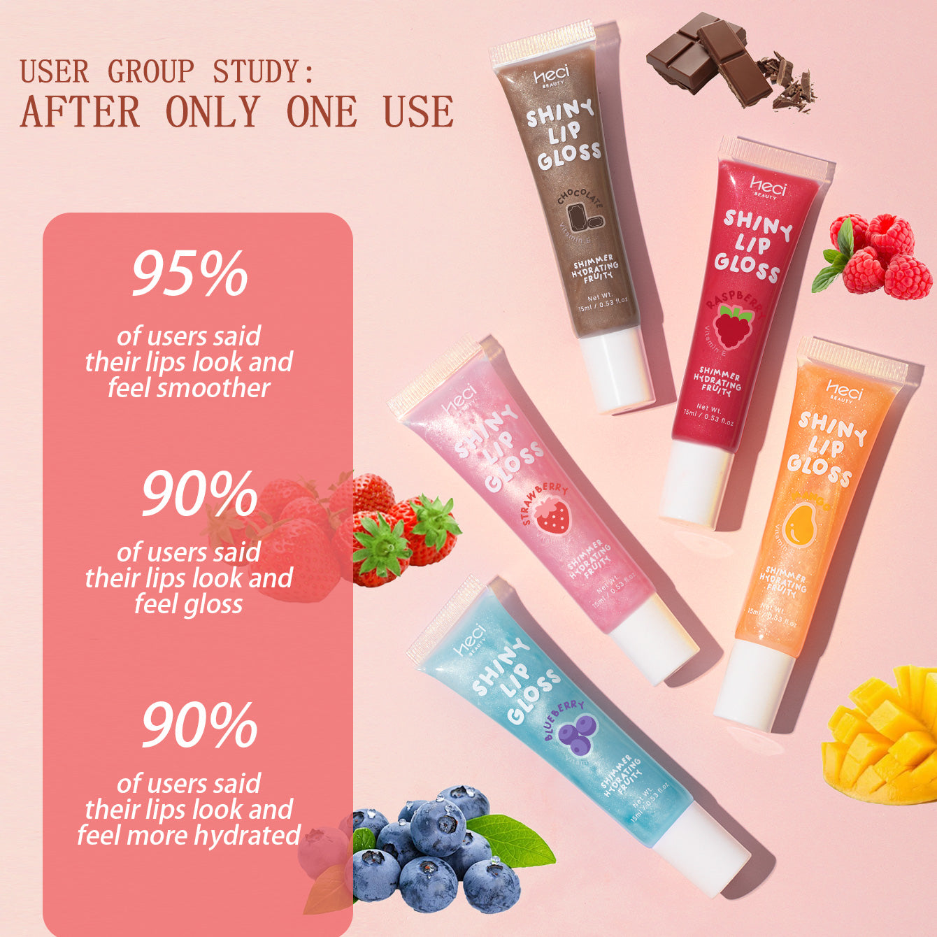 HECI Shiny Fruit Lip Gloss