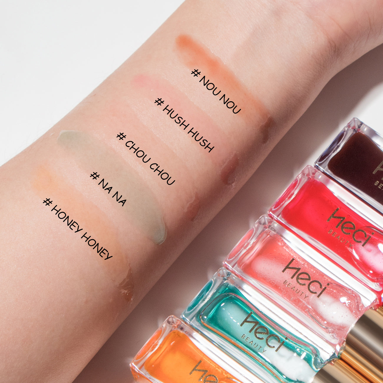 HECI BEAUTY Eyeshadow Palette & Botanical Lip Oil Set