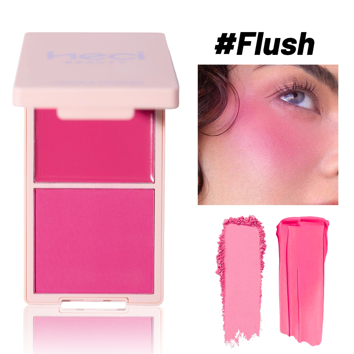 HECI BEAUTY Dual-Ended Cream & Powder Blush