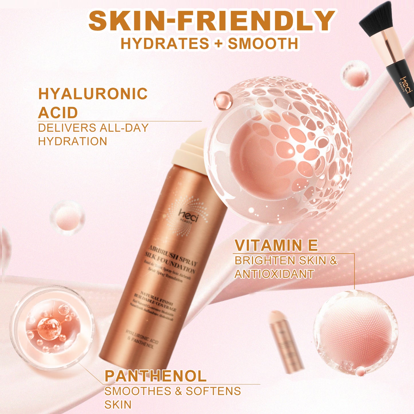 HECI BEAUTY Smooth Long-Wear Foundation Spray