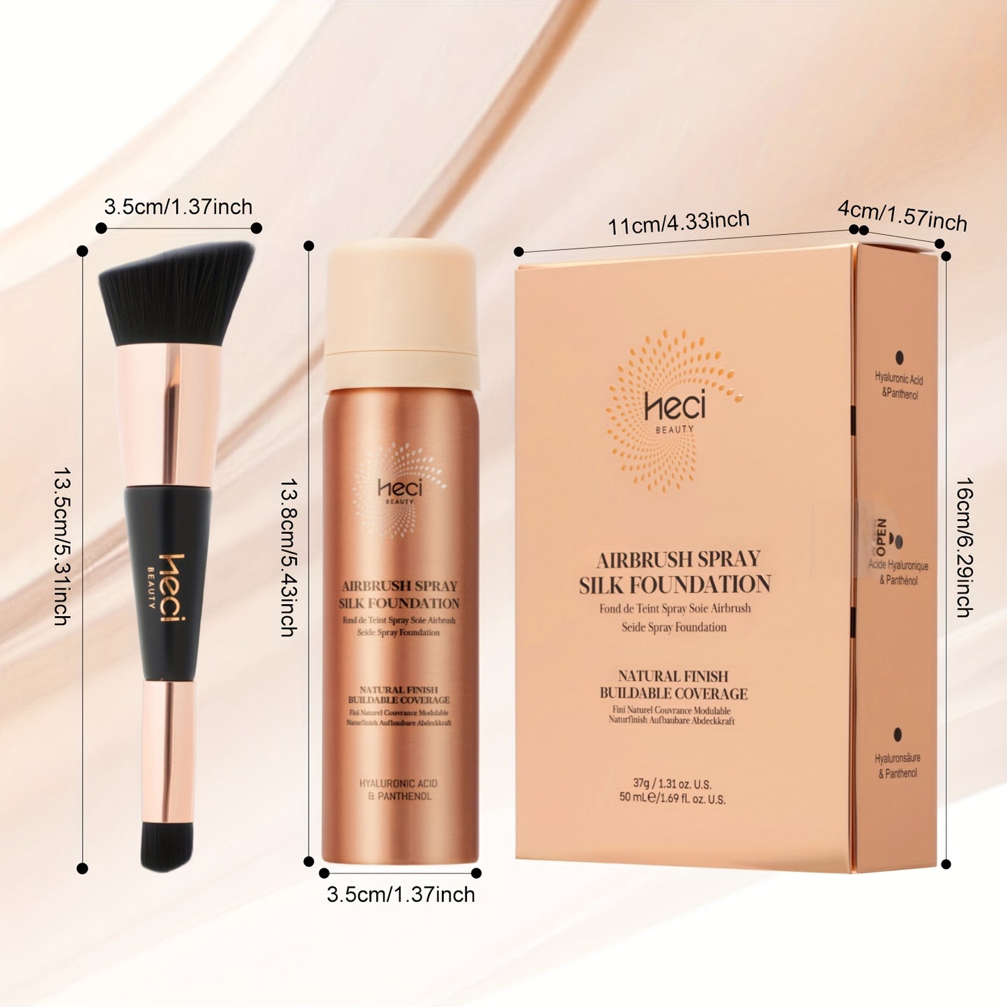 HECI BEAUTY Smooth Long-Wear Foundation Spray