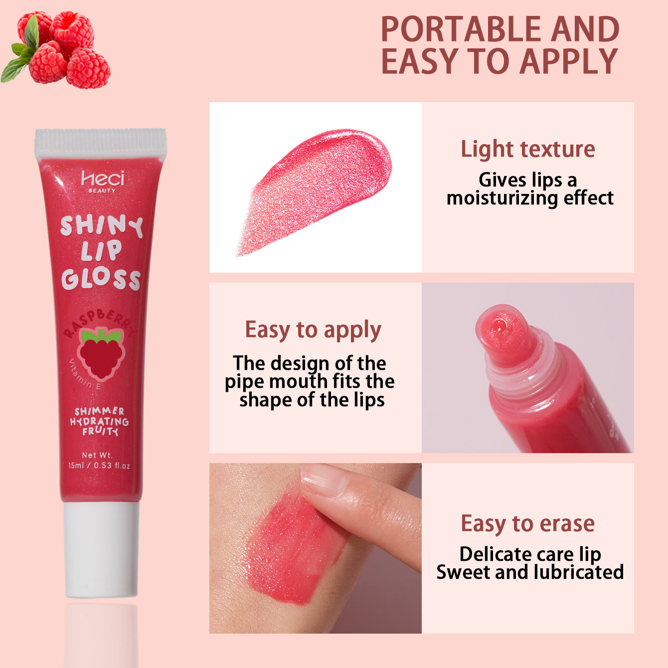 HECI Shiny Fruit Lip Gloss