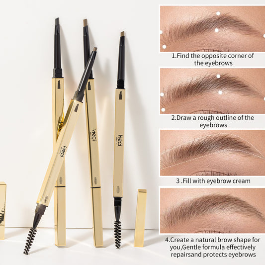 HECI Dual-Ended Eyebrow Pencil with Spoolie Brush