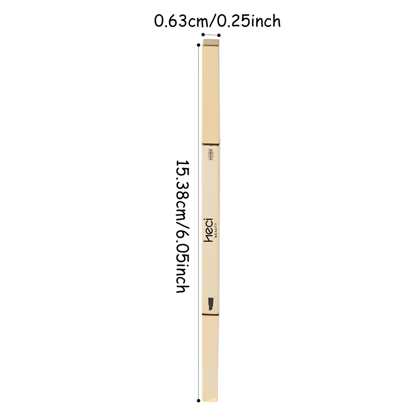 HECI Dual-Ended Eyebrow Pencil with Spoolie Brush