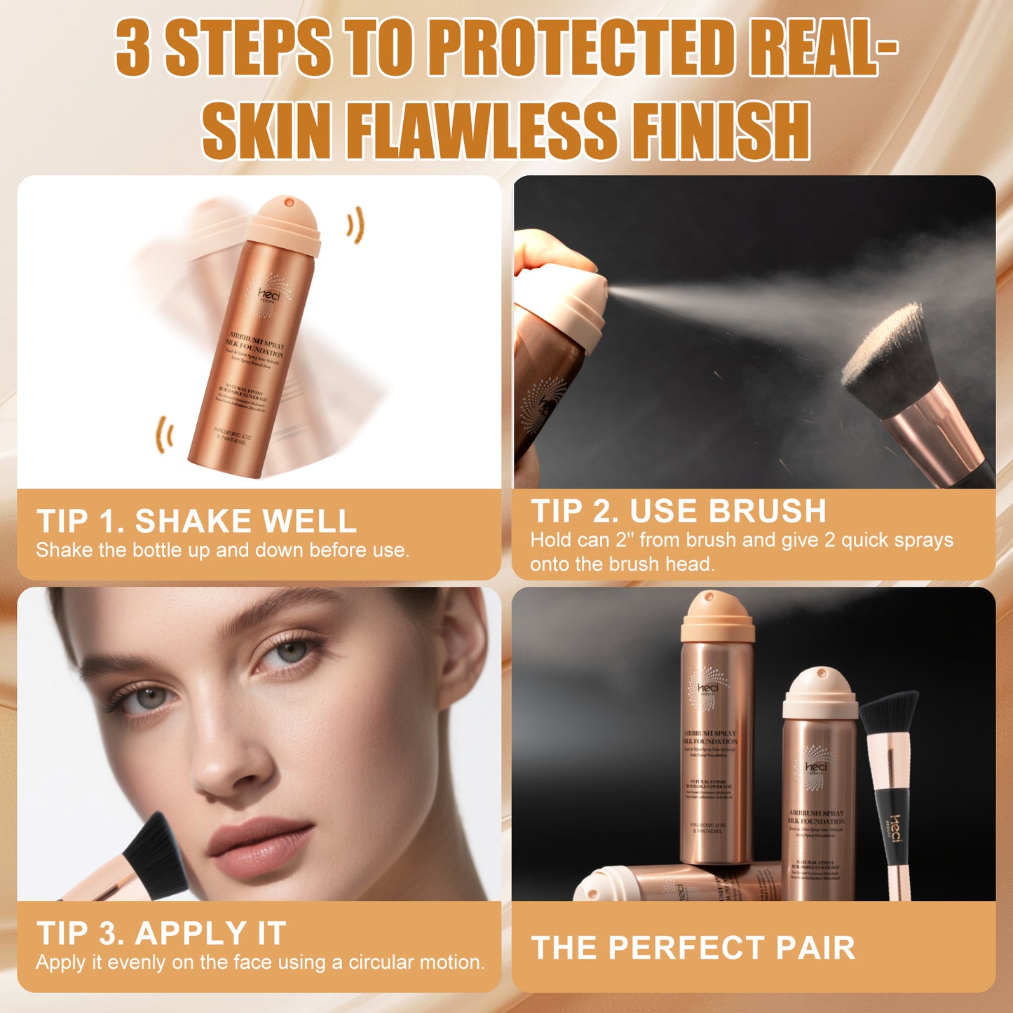 HECI BEAUTY Smooth Long-Wear Foundation Spray