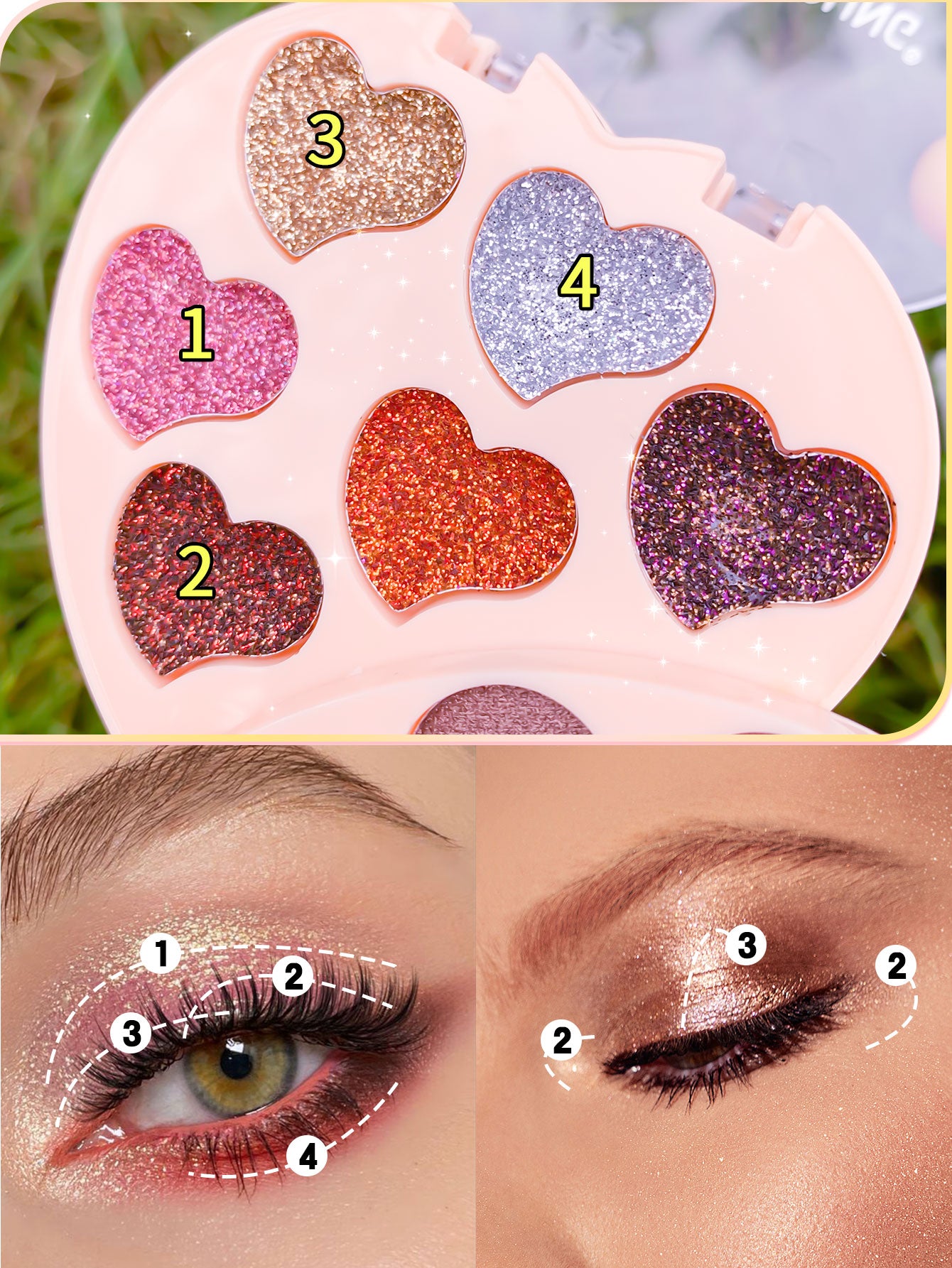 MISSYOUNG Heart-Shaped Makeup Palette
