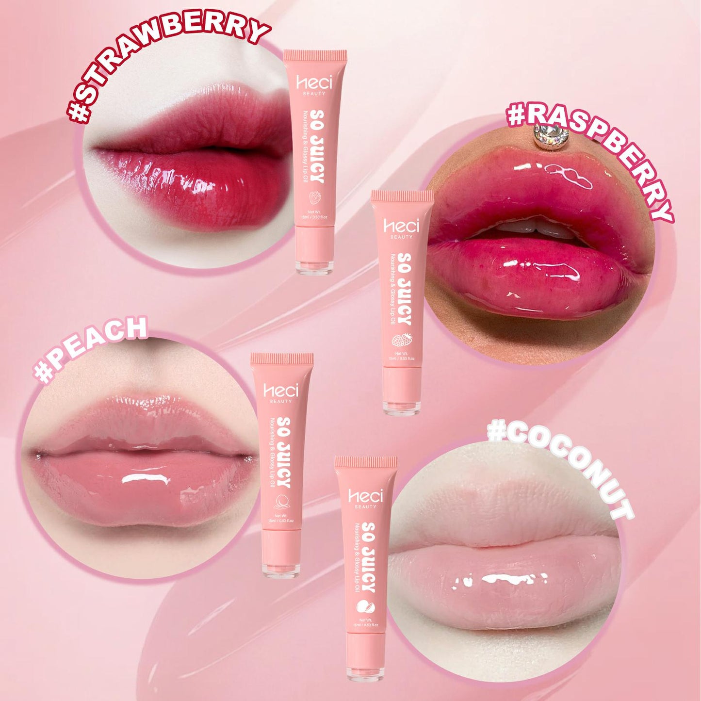 HECI BEAUTY Hydrating Non-Sticky Lip Gloss
