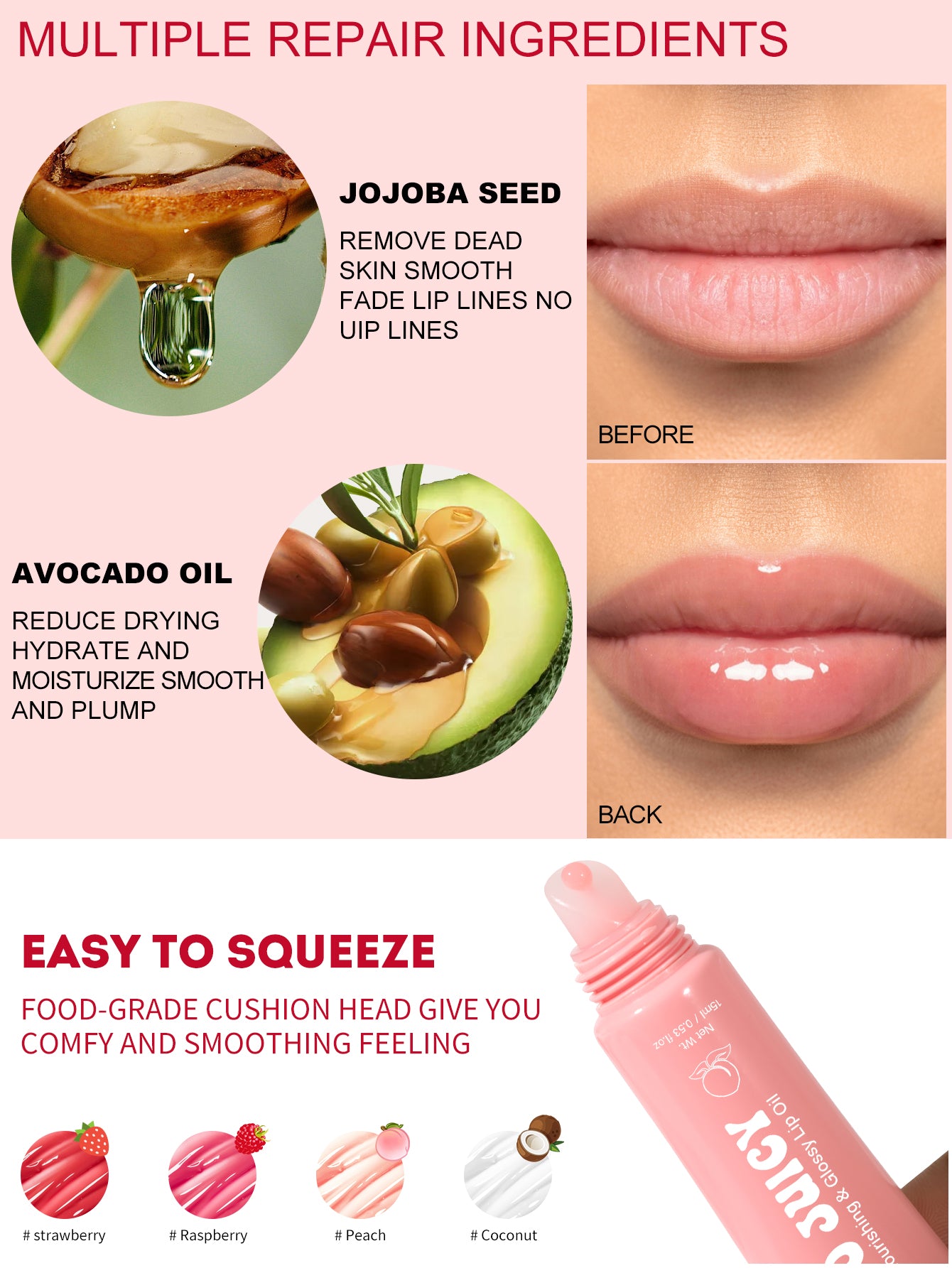 HECI BEAUTY Hydrating Non-Sticky Lip Gloss