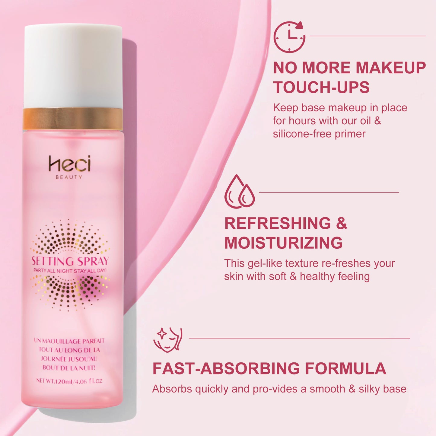 HECI BEAUTY Rose & Centella Setting Spray