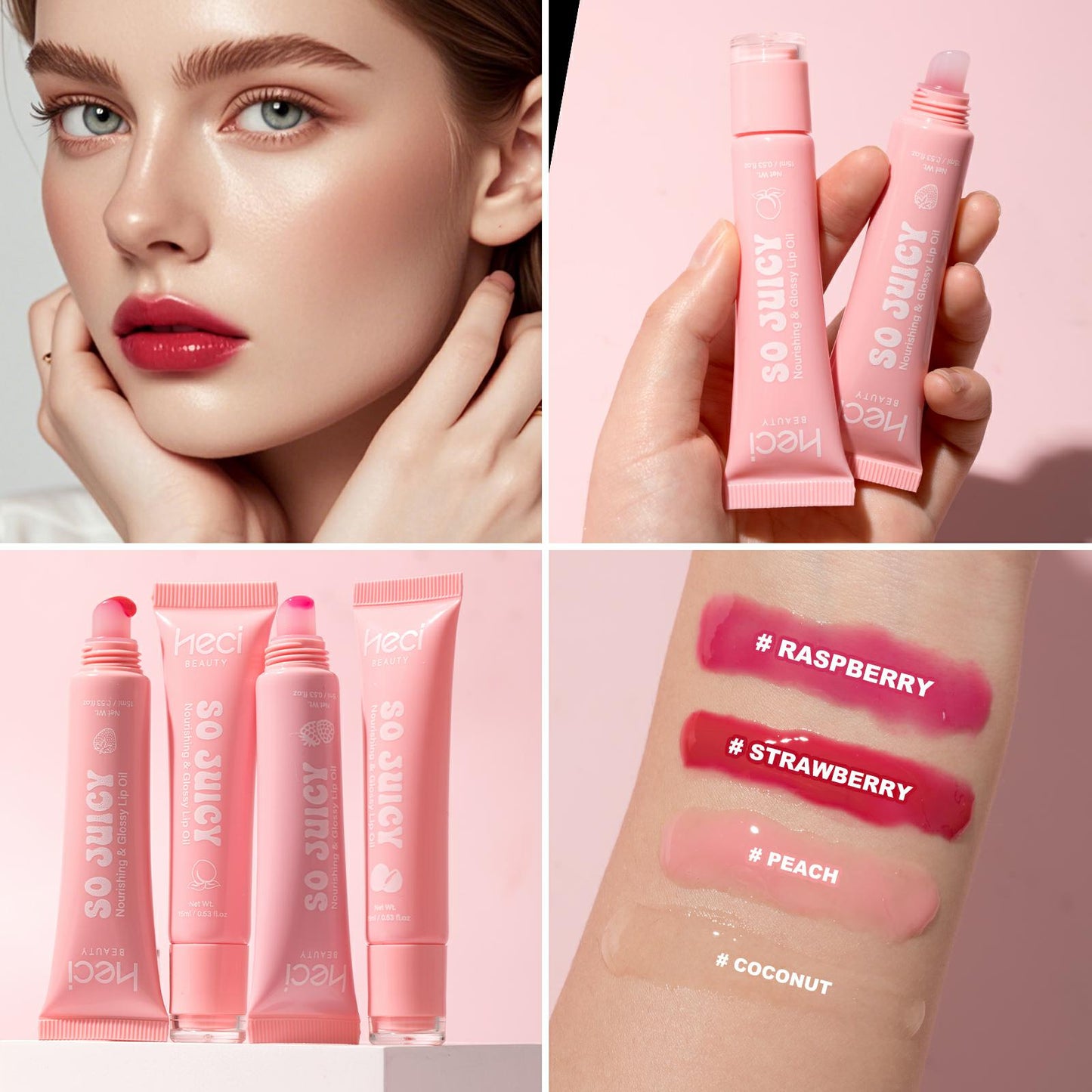 HECI BEAUTY Hydrating Non-Sticky Lip Gloss