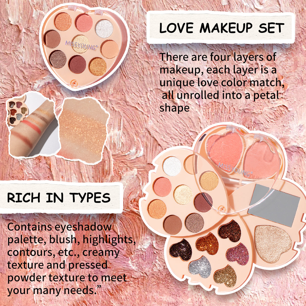 MISSYOUNG Heart-Shaped Makeup Palette