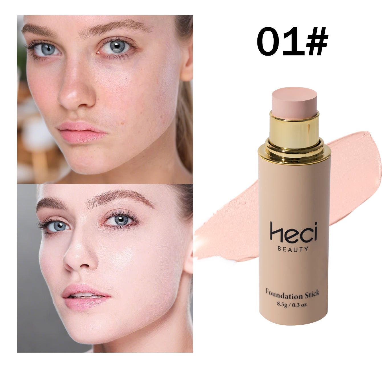 HECI BEAUTY On-The-Go Foundation Stick