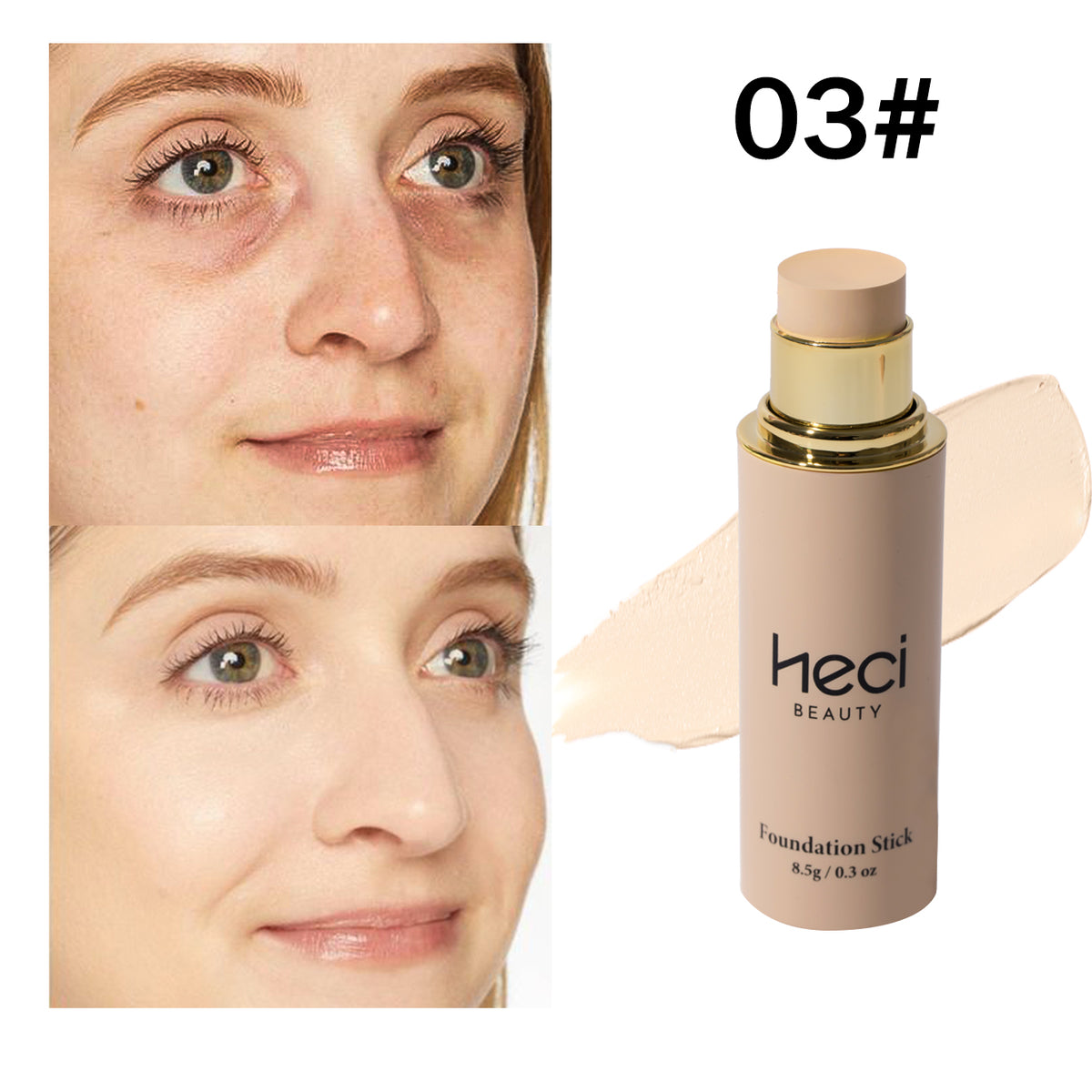 HECI BEAUTY On-The-Go Foundation Stick