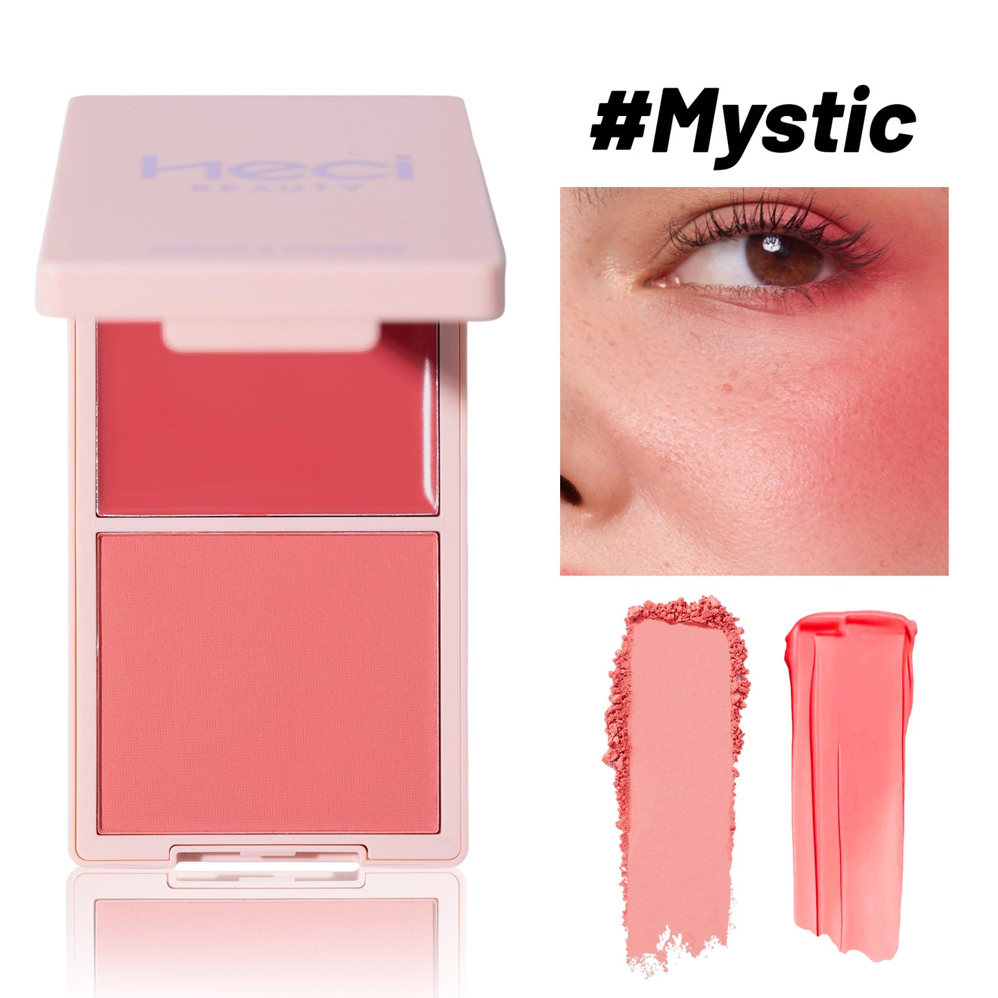 HECI BEAUTY Dual-Ended Cream & Powder Blush