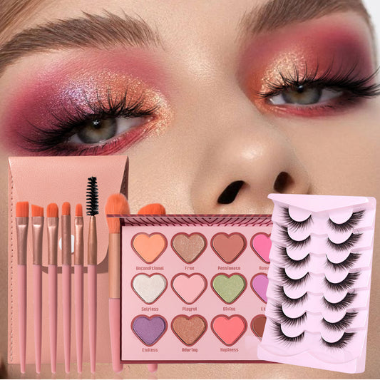 12-Shade Eyeshadow Palette + Brush & Lashes Set