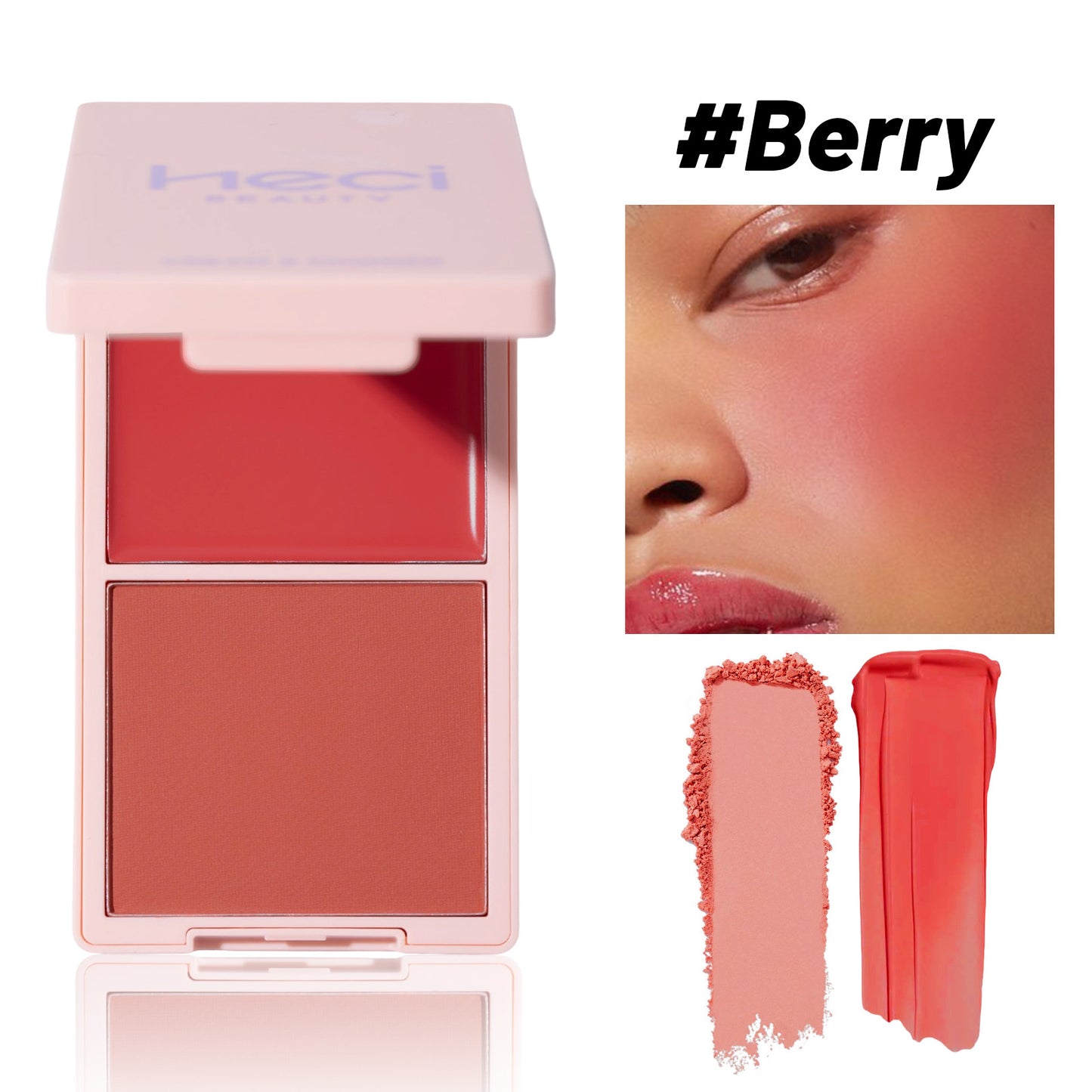 HECI BEAUTY Dual-Ended Cream & Powder Blush