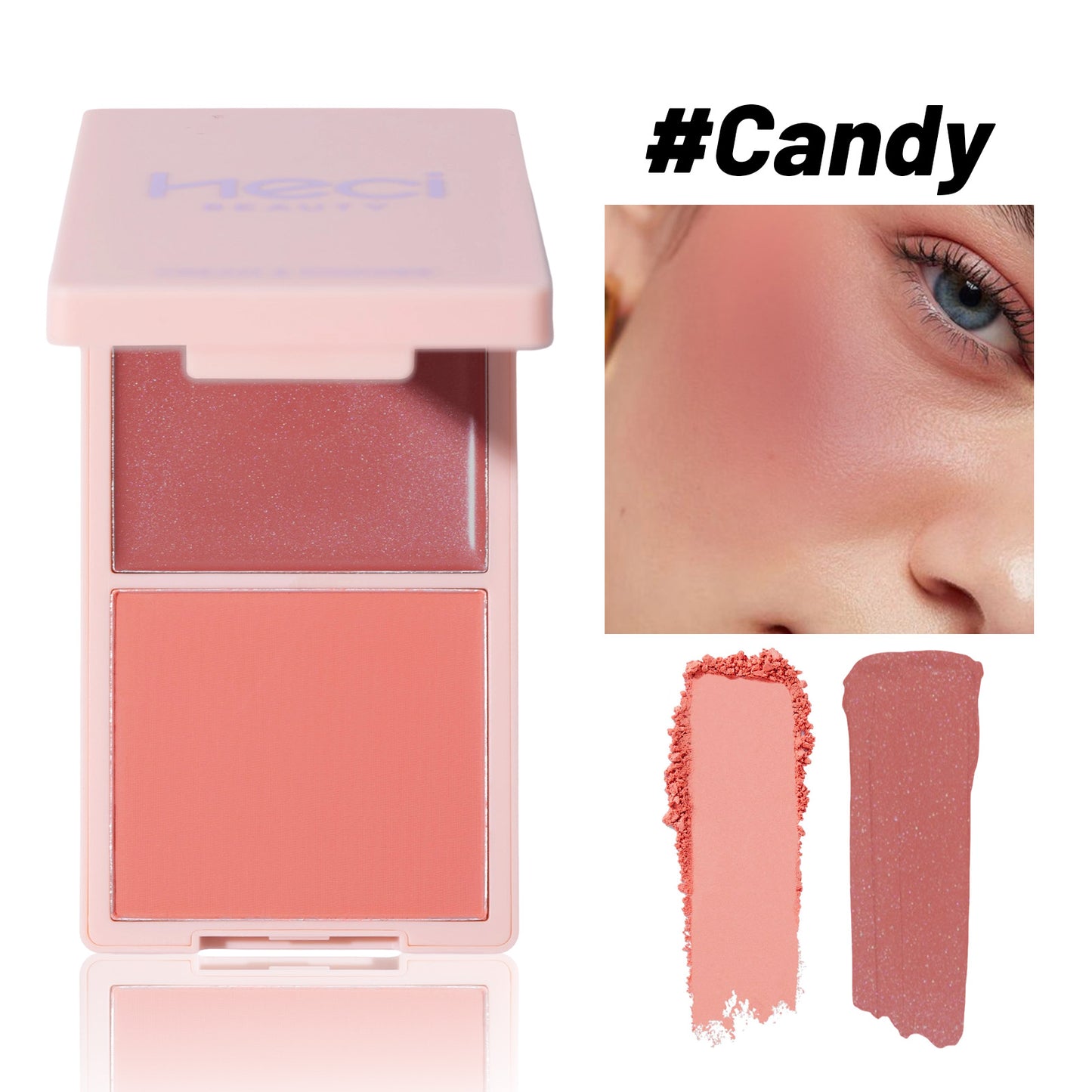 HECI BEAUTY Dual-Ended Cream & Powder Blush