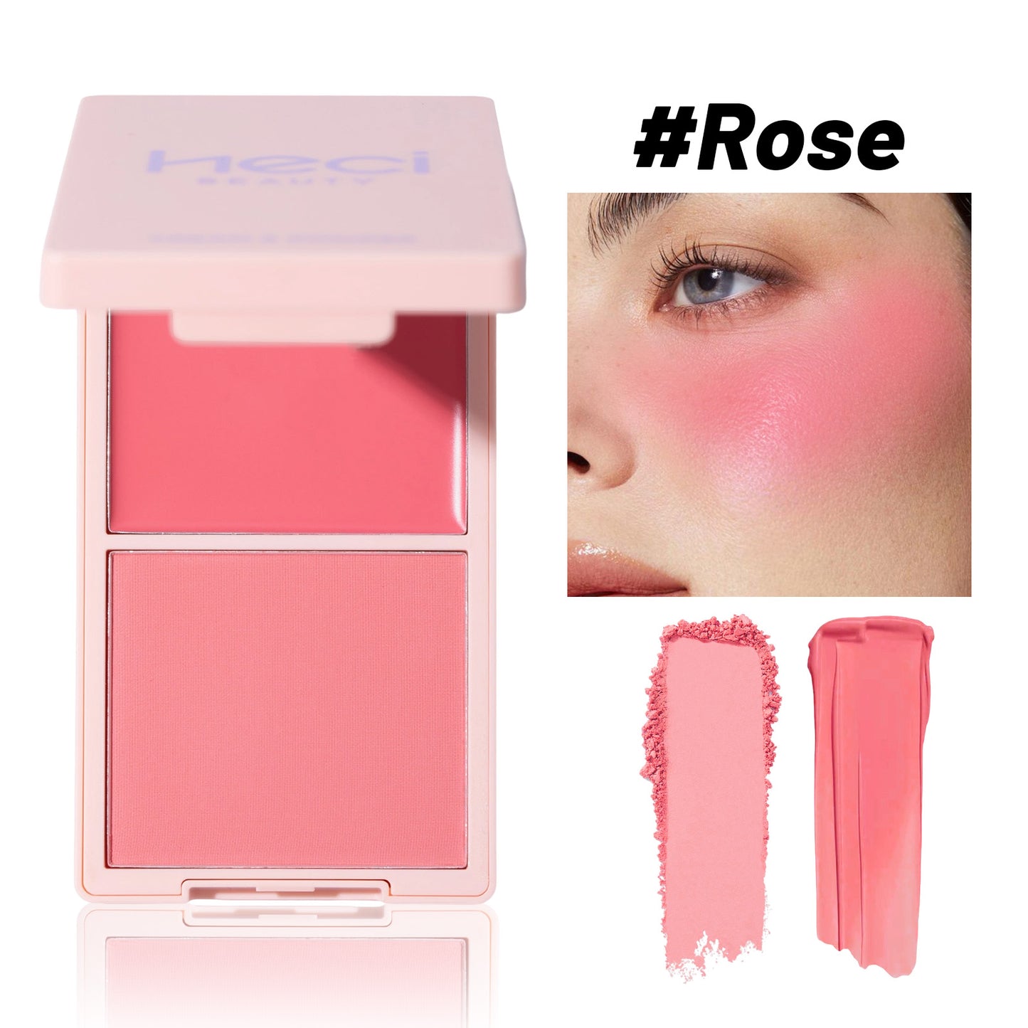 HECI BEAUTY Dual-Ended Cream & Powder Blush